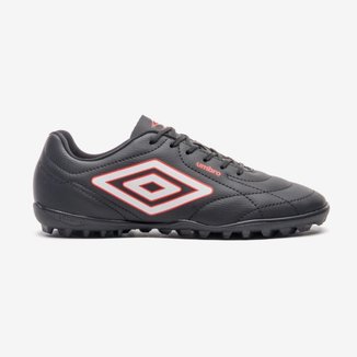 Chuteira Society Umbro Class Footballer [Cor: Preto E Vermelho - Tamanho: 41]
